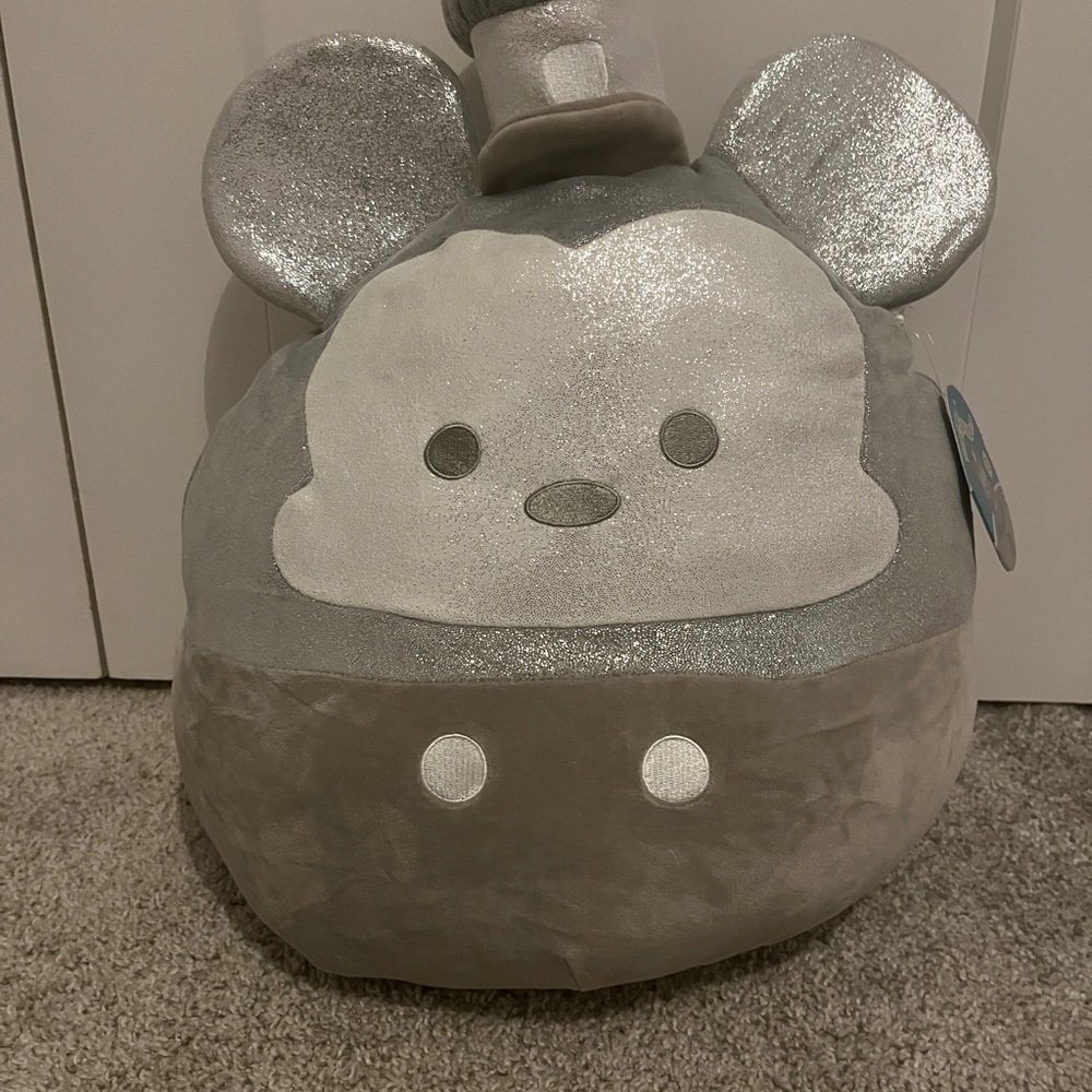 100 anniversary Disney Silver and Gray Squishmallow